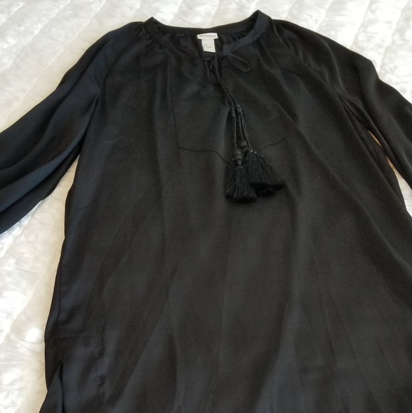 h&m black tunic dress